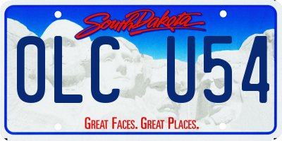 SD license plate 0LCU54
