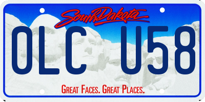 SD license plate 0LCU58