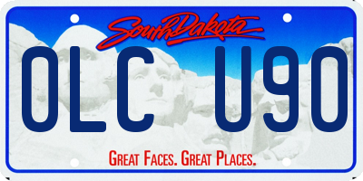 SD license plate 0LCU90