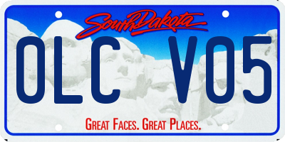 SD license plate 0LCV05