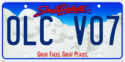 SD license plate 0LCV07