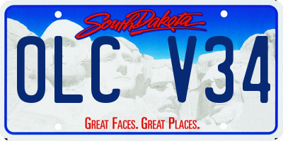 SD license plate 0LCV34