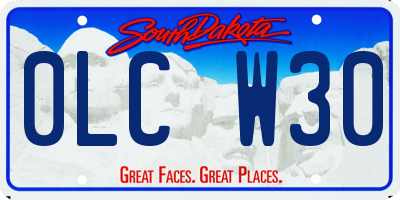 SD license plate 0LCW30
