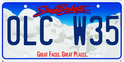 SD license plate 0LCW35