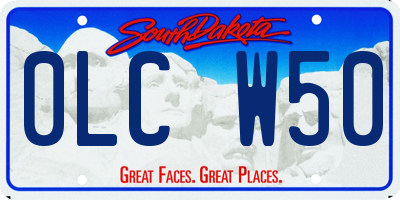SD license plate 0LCW50