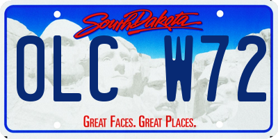 SD license plate 0LCW72