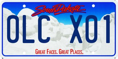 SD license plate 0LCX01