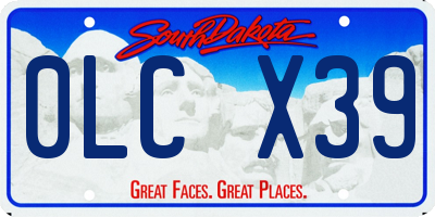 SD license plate 0LCX39