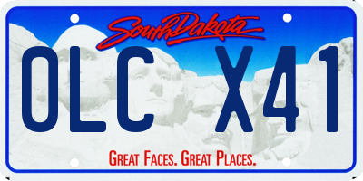 SD license plate 0LCX41