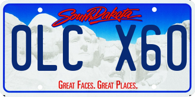 SD license plate 0LCX60