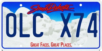 SD license plate 0LCX74