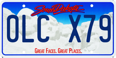 SD license plate 0LCX79