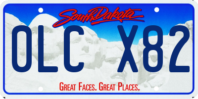 SD license plate 0LCX82
