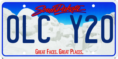 SD license plate 0LCY20
