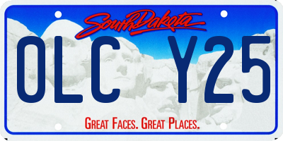 SD license plate 0LCY25