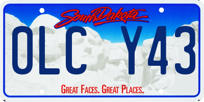 SD license plate 0LCY43