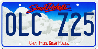 SD license plate 0LCZ25