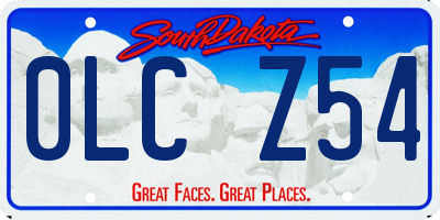SD license plate 0LCZ54
