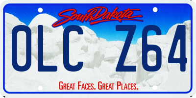 SD license plate 0LCZ64