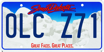 SD license plate 0LCZ71