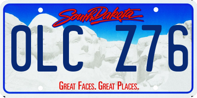 SD license plate 0LCZ76