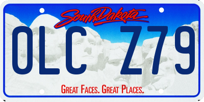 SD license plate 0LCZ79