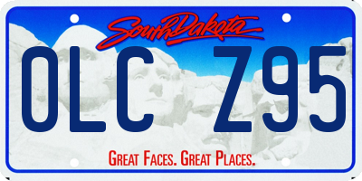 SD license plate 0LCZ95