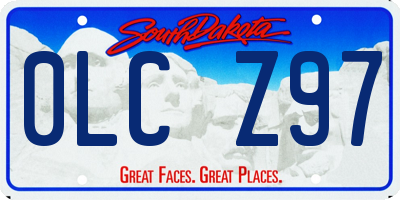 SD license plate 0LCZ97