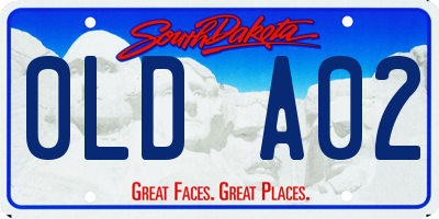 SD license plate 0LDA02