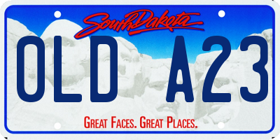 SD license plate 0LDA23