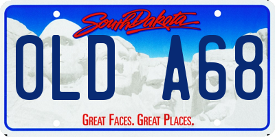 SD license plate 0LDA68