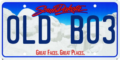 SD license plate 0LDB03