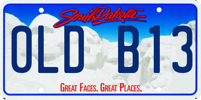 SD license plate 0LDB13