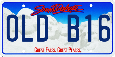 SD license plate 0LDB16