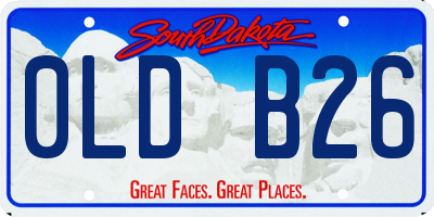 SD license plate 0LDB26