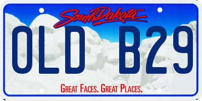 SD license plate 0LDB29