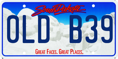 SD license plate 0LDB39