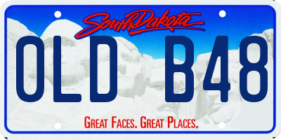 SD license plate 0LDB48