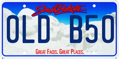 SD license plate 0LDB50