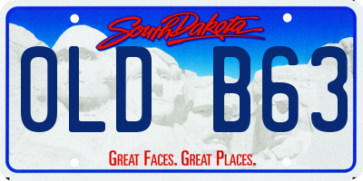 SD license plate 0LDB63