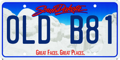 SD license plate 0LDB81