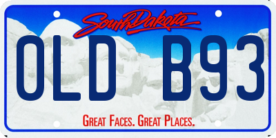 SD license plate 0LDB93