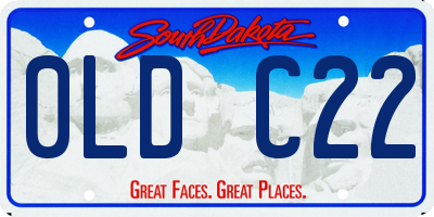 SD license plate 0LDC22
