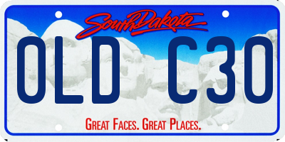 SD license plate 0LDC30
