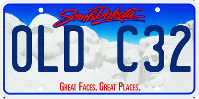 SD license plate 0LDC32