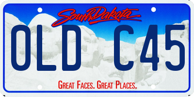 SD license plate 0LDC45