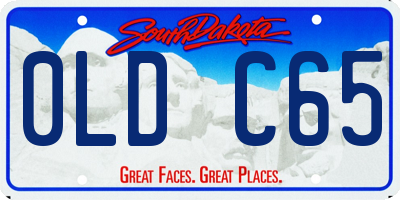 SD license plate 0LDC65