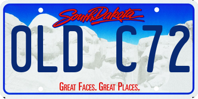 SD license plate 0LDC72