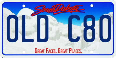 SD license plate 0LDC80