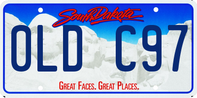 SD license plate 0LDC97